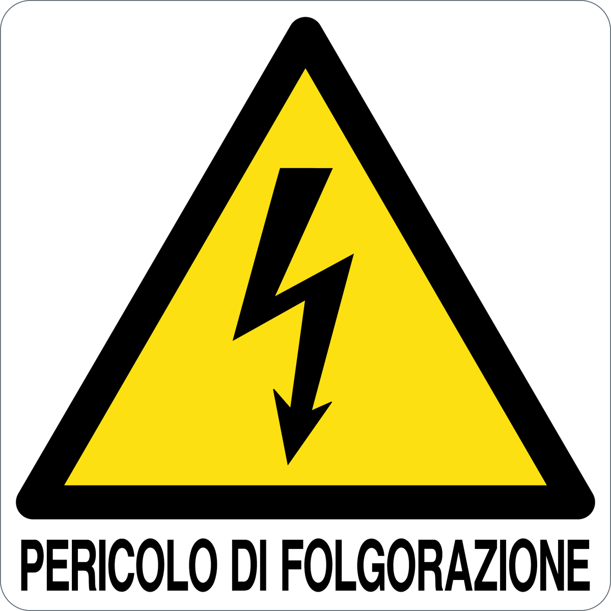 Cartello pericolo di folgorazione 29589