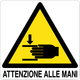 Cartello attenzione alle mani 2962
