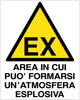 Cartello area in cui può formarsi atmosfera esplosiva 29790