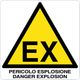 Cartello pericolo esplosione danger explosion 29791