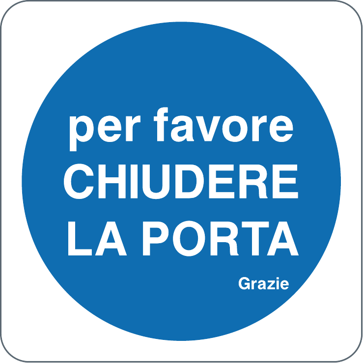 Cartello per favore chiudere la porta - grazie 317