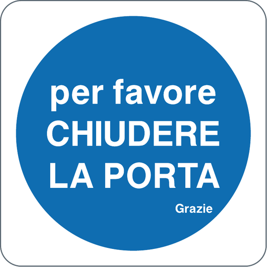 Cartello per favore chiudere la porta - grazie 317