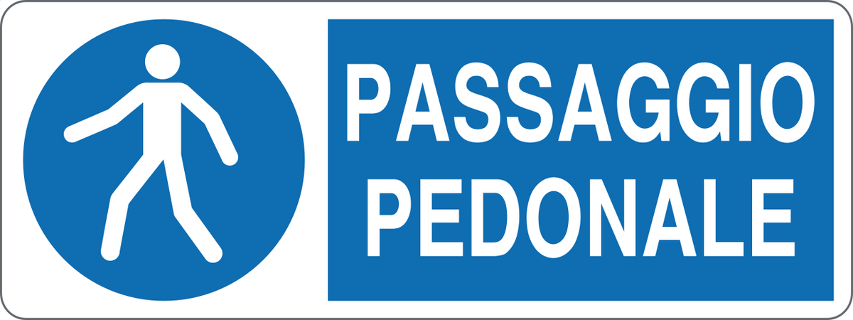 Cartello passaggio pedonale 358