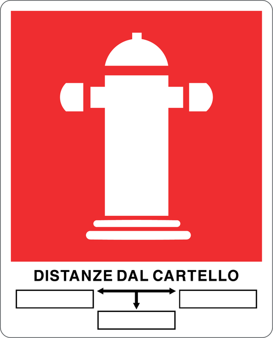 Cartello attacco vv.f - distanze dal cartello 577