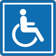 Cartello simbolo disabile 830