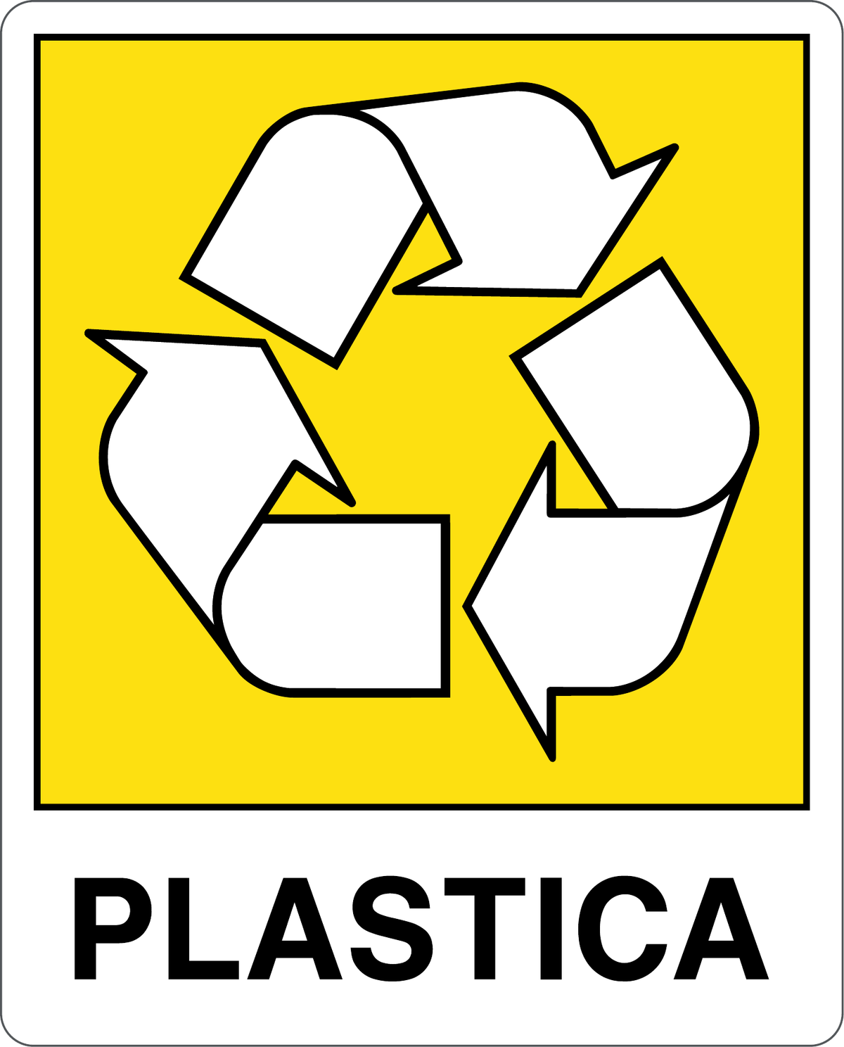 Cartello plastica - raccolta differenziata 9101