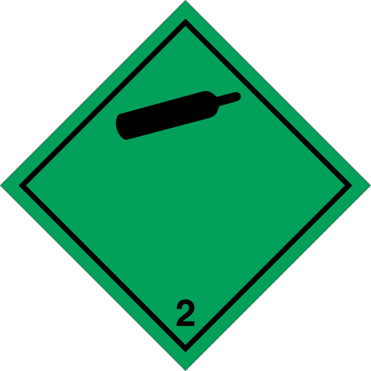 Cartello compressed gas classe 2 E-65