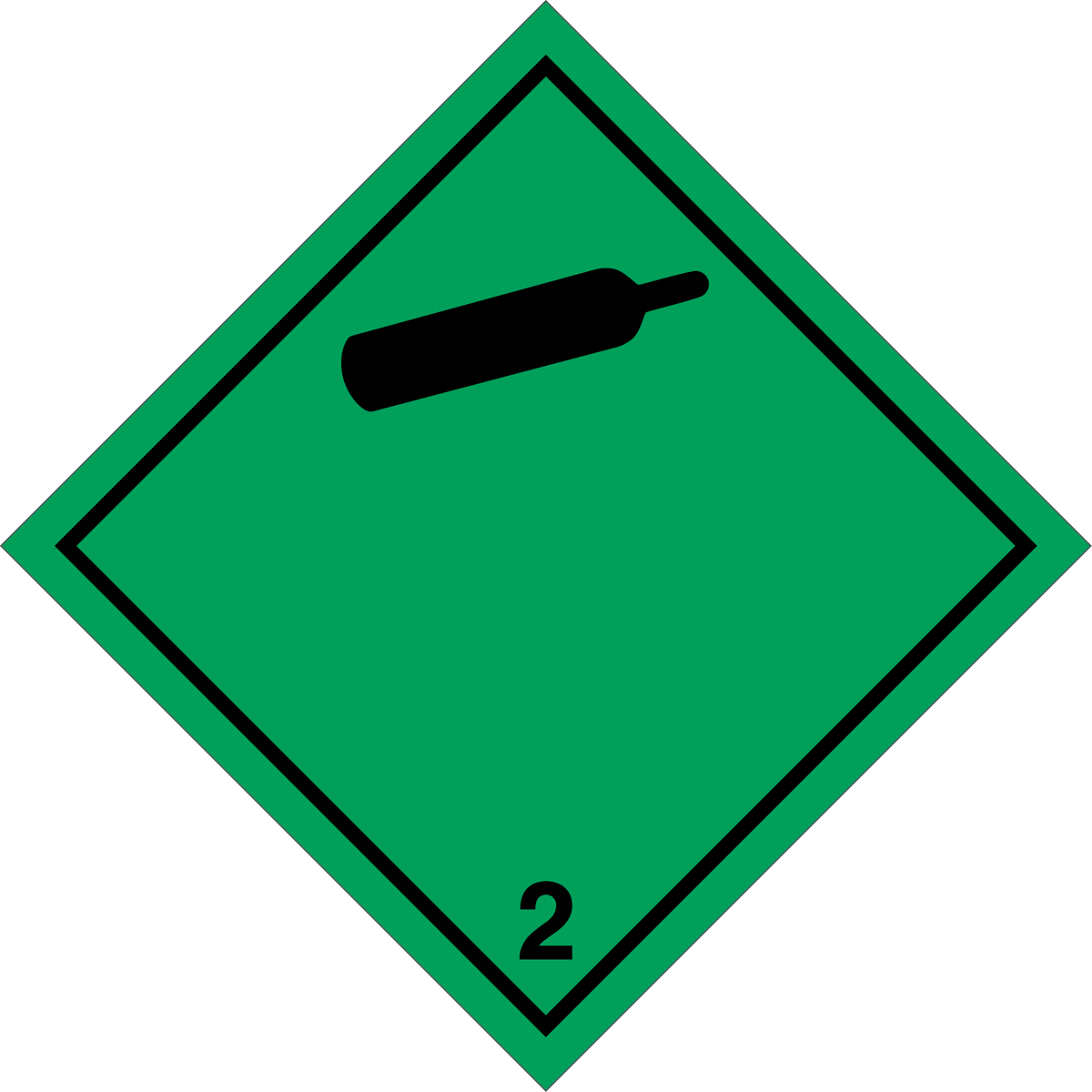 Cartello compressed gas classe 2 E-65
