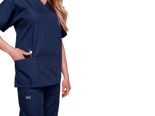 CHEROKEE ORIGINALS V-NECK JACKET - women's XS - navy blue