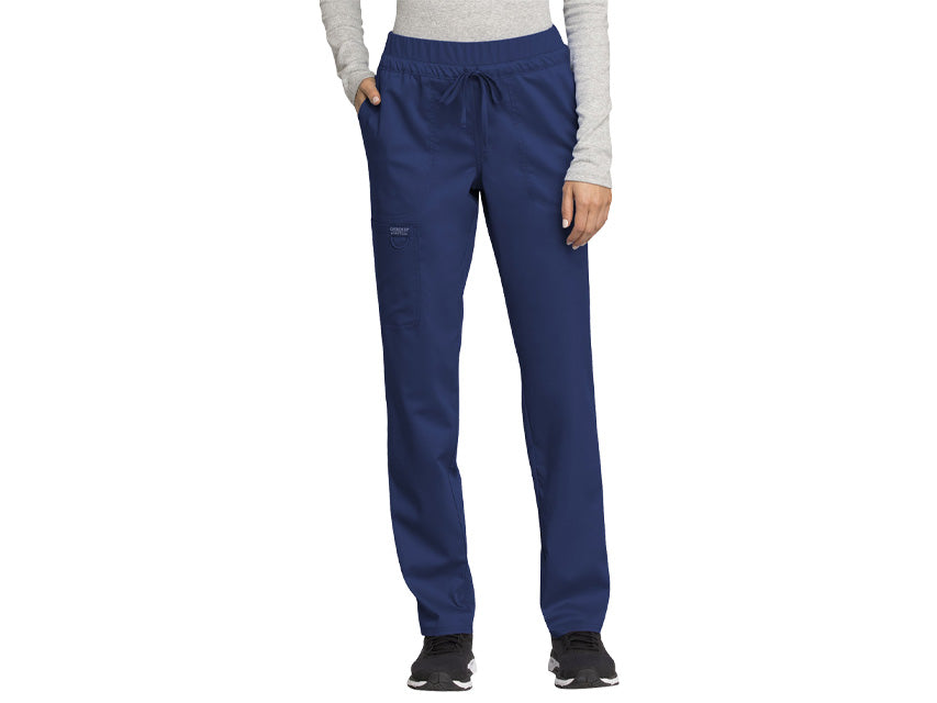 CHEROKEE REVOLUTION DRAWSTRING PANTS - women's L - navy blue
