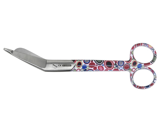 STAINLESS STEEL SCISSORS FOR BANDAGES - bubble pattern - 18 cm