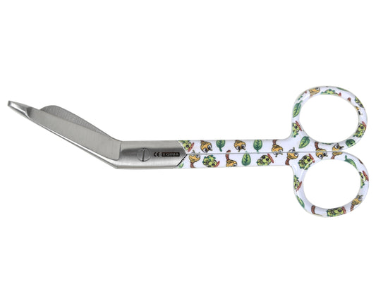 STAINLESS STEEL SCISSORS FOR BANDAGES - caterpillar pattern - 14 cm