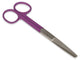STRAIGHT SCISSORS WITH ALTERNATE POINTS - purple rings - 14 cm