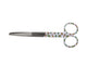 CISEAUX EN ACIER INOXYDABLE DROIT À POINTES ALTERNÉES - motif chenille - 14 cm
