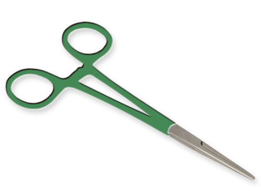 GERADE HÄMOSTATISCHE KLEMME - grüne Ringe - 16 cm