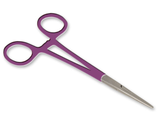 GERADE HÄMOSTATISCHE KLEMME – violette Ringe – 16 cm