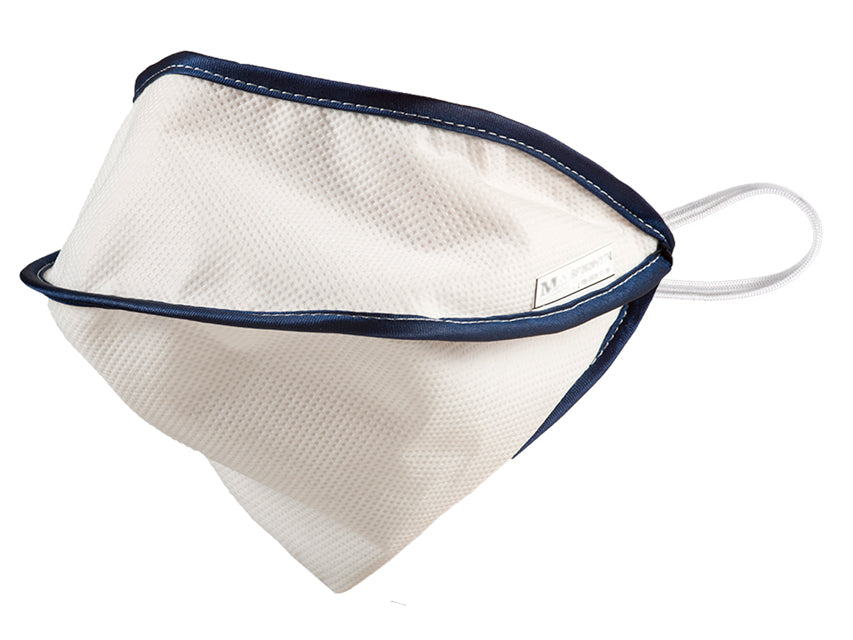 REUSABLE MASK MYCROCLEAN BFE 99.8% - double layer, white/blue
