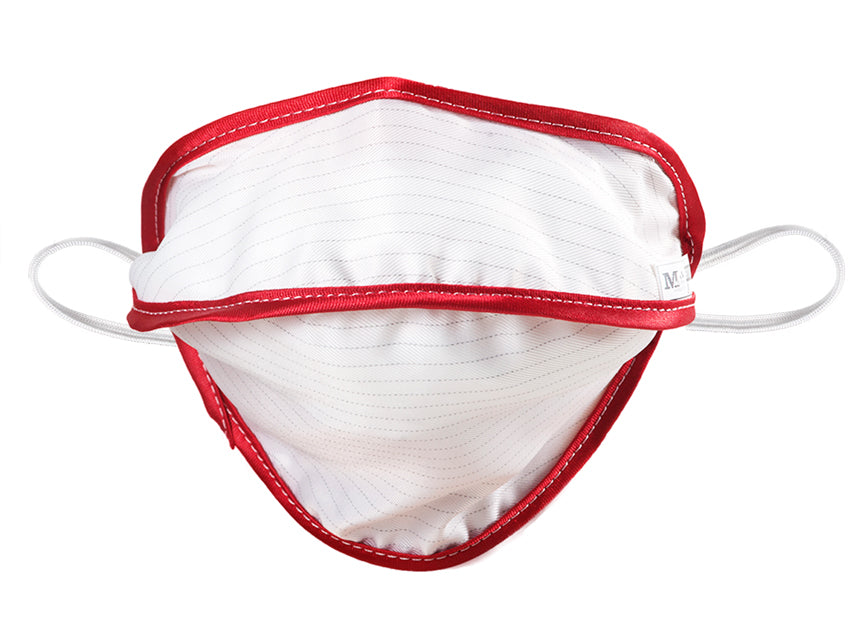 MASQUE RÉUTILISABLE MYCROCLEAN BFE 99,8% - blanc/rouge