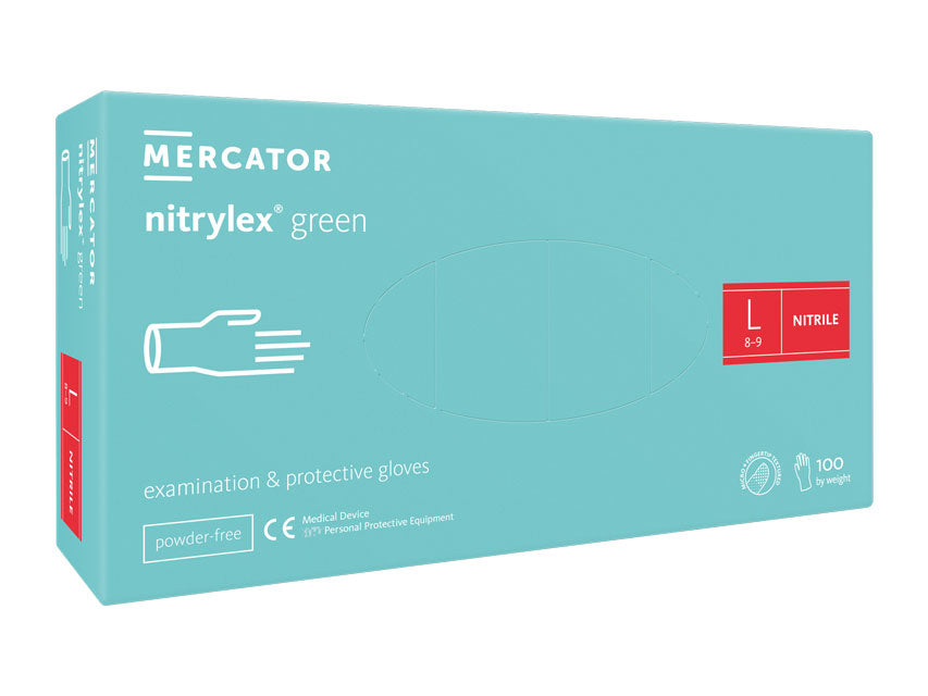 NITRIL-HANDSCHUHE NITRYLEX HELLGRÜN - groß