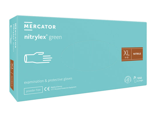 GUANTES DE NITRILO NITRYLEX VERDE CLARO - extra grandes
