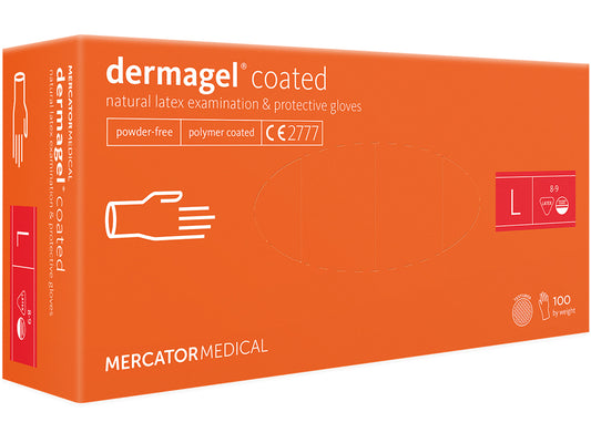 GUANTES DE LÁTEX DERMAGEL - SIN POLVO - grandes
