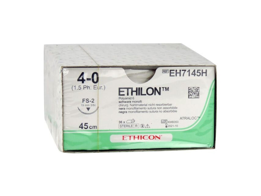 ETHICON ETHILON MONOFILAMENT-NAHT – 4/0 Nadel 19 mm