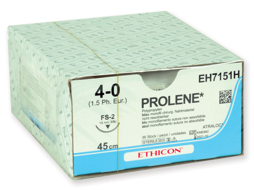 ETHICON PROLENE BLUE MONOFILAMENT NAHT – 4/0 Nadel 19 mm – 45 cm