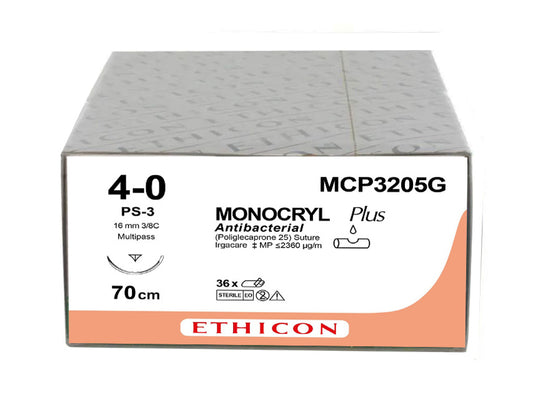 ETHICON MONOCRYL ABSORBIERBARES NAHTmaterial – 4/0 Nadel 16 mm