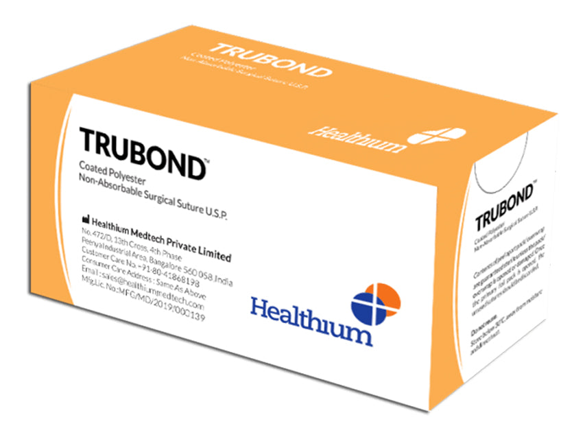 SUTURA NO CULO. TRUBOND calibre 3/0, curva 3/8, aguja 16 mm - 38 cm - verde