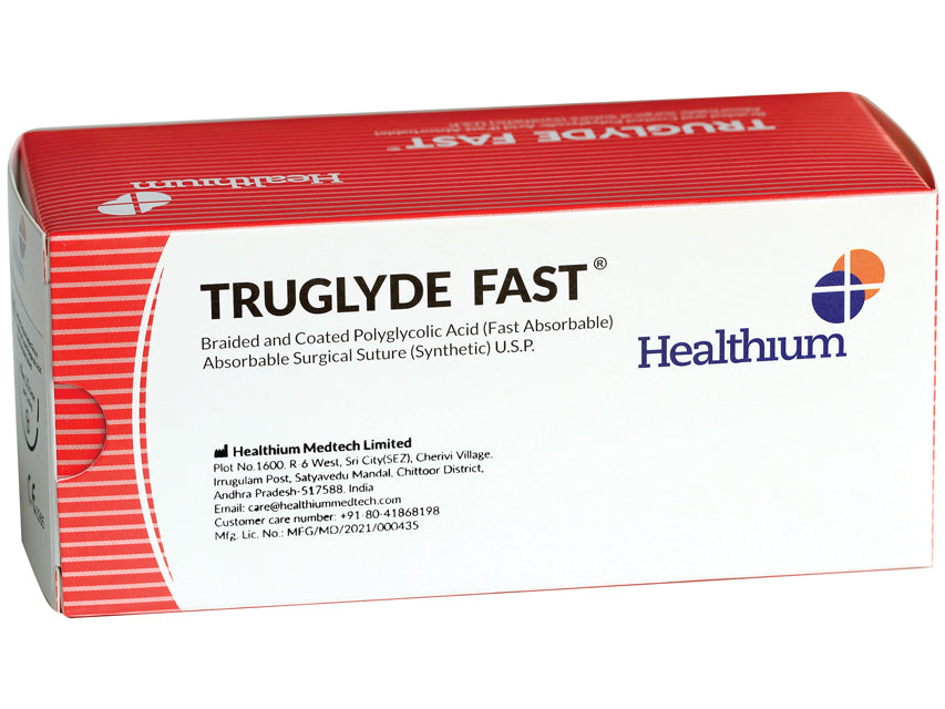 ARSCH. Nahtmaterial TRUGLYDE FAST Stärke 2/0, Kurve 1/2, Nadel 35 mm – 75 cm – farblos