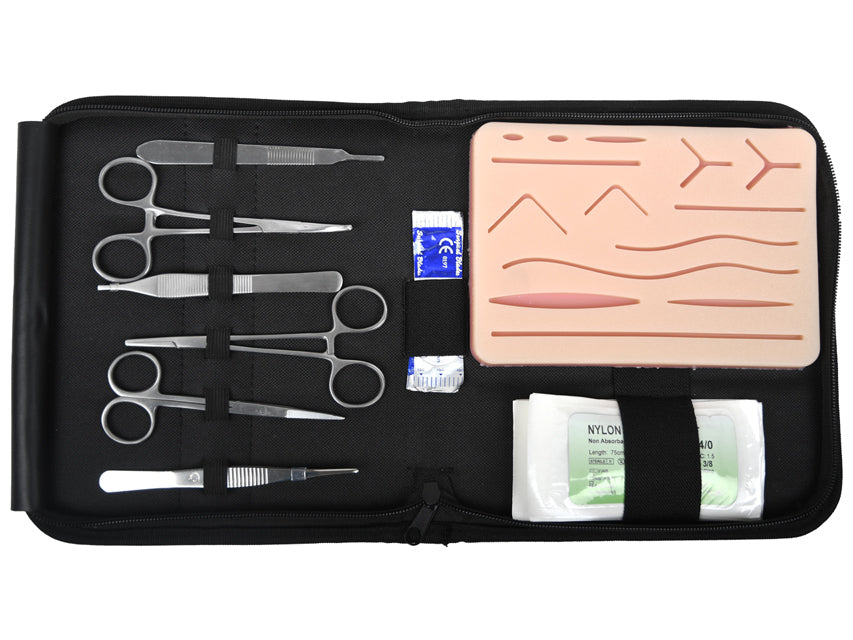 KIT D'ENTRAÎNEMENT AUX SUTURES (coussin + outils + sutures)