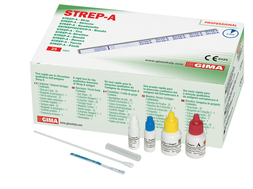TEST STREP-A - streptocoque - bandelette