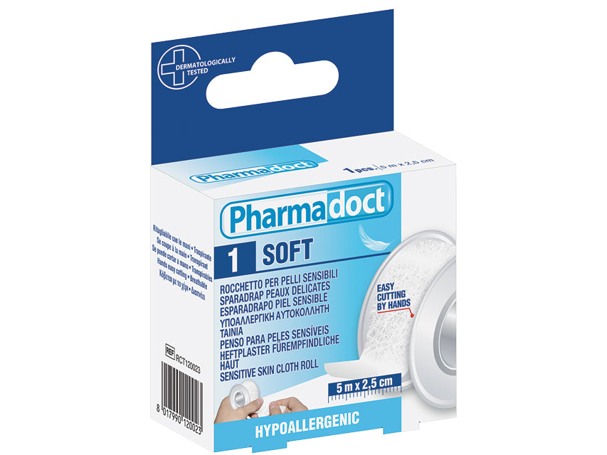 BOBINE DE PATCH TNT 5m x 2,5cm - pack. de 12 pièces