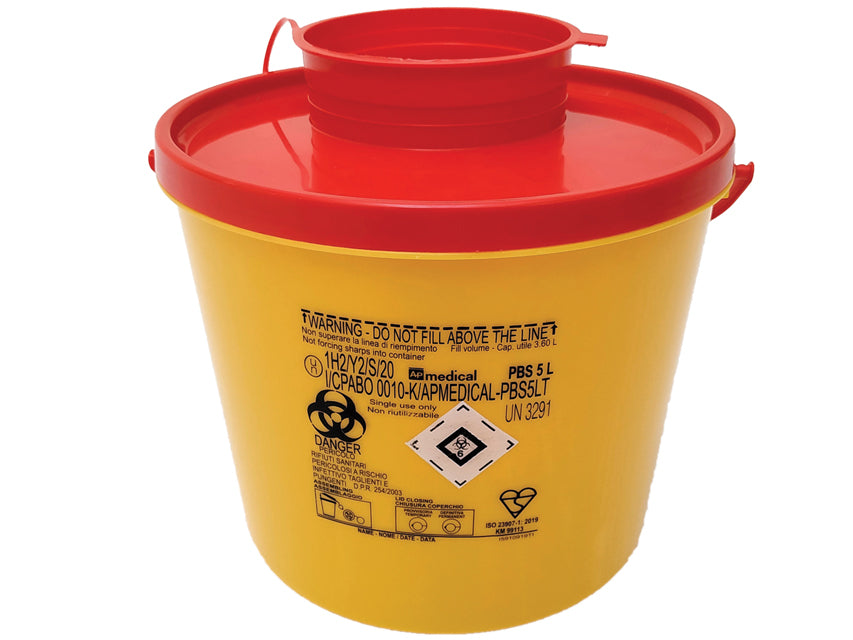 SHARPS WASTE CONTAINER PBS LINE - 5 litres