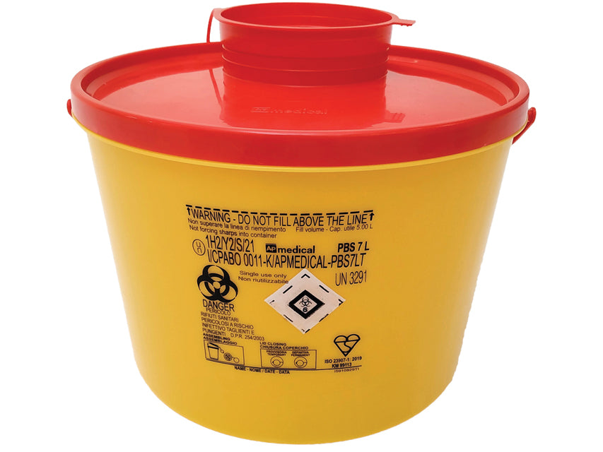 SHARPS WASTE CONTAINER PBS LINE - 7 litres