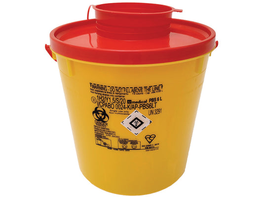 CONTENITORE RIFIUTI TAGLIENTI LINEA PBS - 6 litri