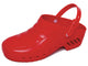 RED CLOGS - without holes with strap - 38