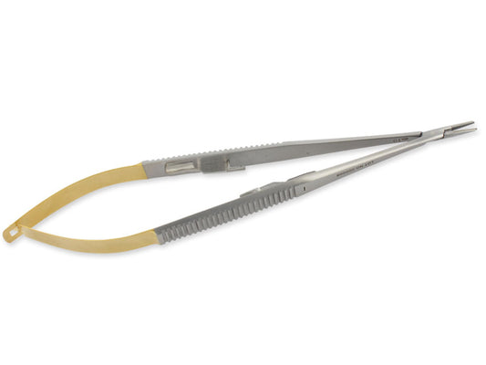 PORTE AIGUILLE CASTROVIEJO C.T. COURBÉ - 21 cm - pointes moletées