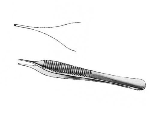 MIKRO-ADSON-PINZETTE - 12 cm, 1x2 Zähne