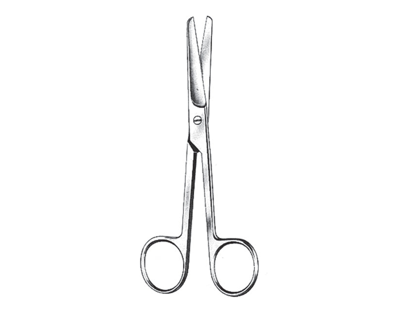 STRAIGHT SCISSORS - blunt tips - 18 cm