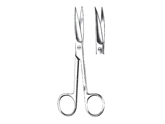 CURVED SCISSORS acute tips - 14.5 cm