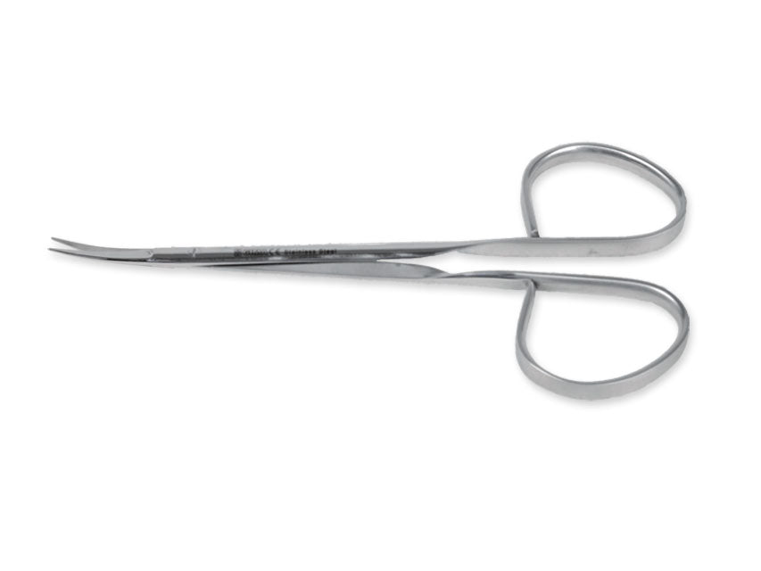 RIBBON SUTURE SCISSORS - curved - 12 cm