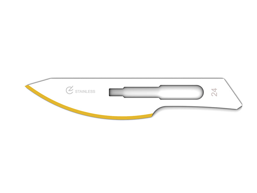 STAINLESS STEEL DIAMOND BLADES No. 24 - sterile