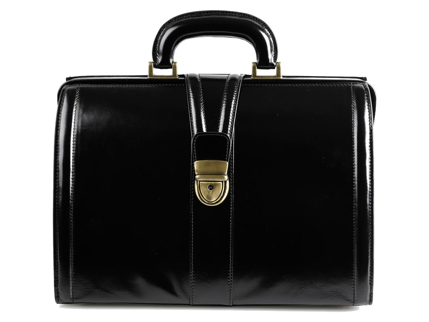 BOLSO "FLOWER LEATHER CASE" - negro