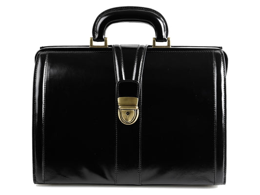 BOLSO "FLOWER LEATHER CASE" - negro
