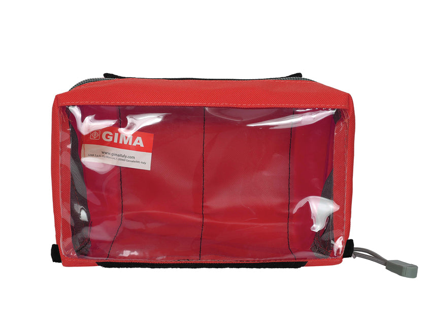 E1 HANDBAG - rectangular with window - red