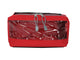E2 BAG - rectangular with window - red