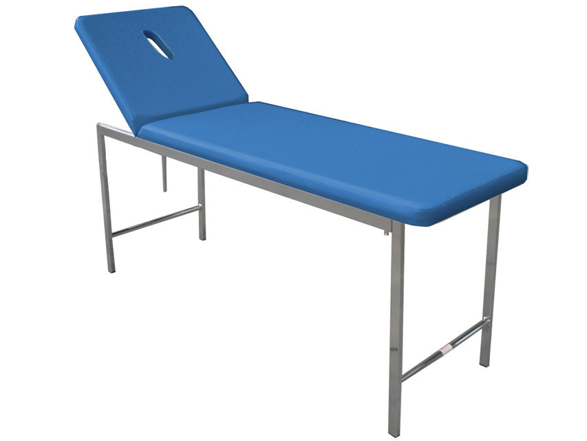 LIT D'EXAMEN CLASSIQUE AVEC TROU - chrome - bleu