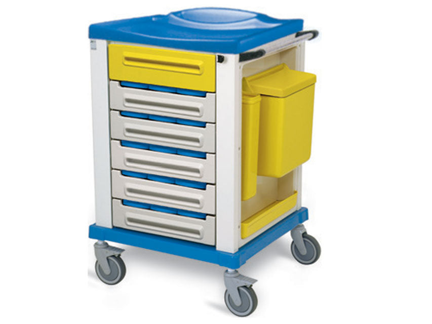 PHARMACY TROLLEY small - 15 compartments