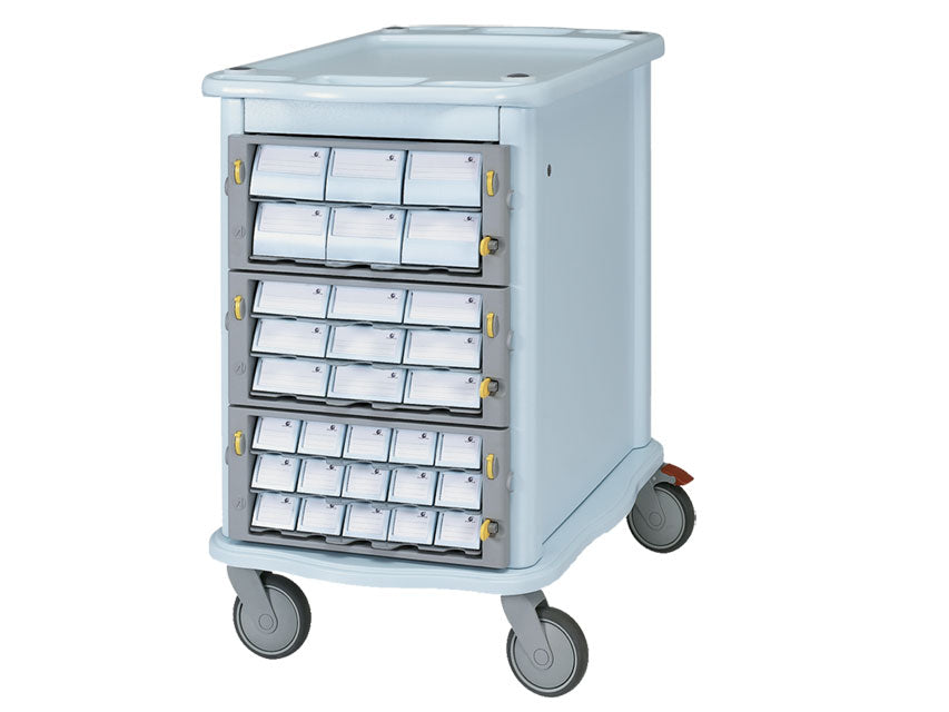 DOUBLE PHARMACY TROLLEY